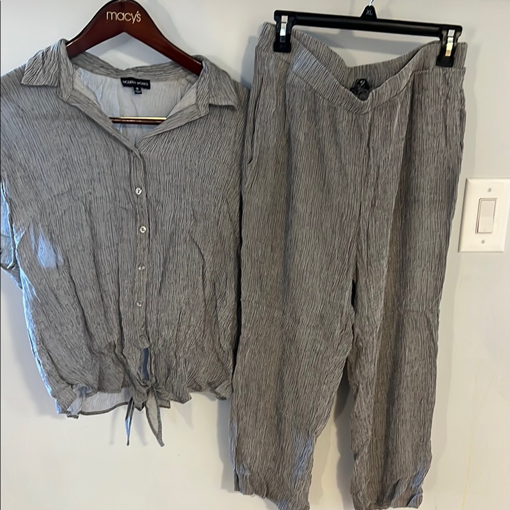 Gray Women's Pants & top Set